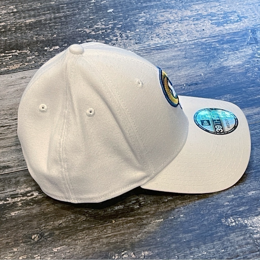 Los Angeles Rams New Era LA Logo Iced II 39THIRTY Hat White Medium/Large NEW - Picture 9 of 13